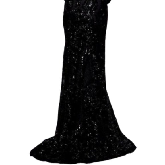 NWT Alyce Paris 27544 Sequined Formal Gown Black Size 12 - Picture 4 of 6